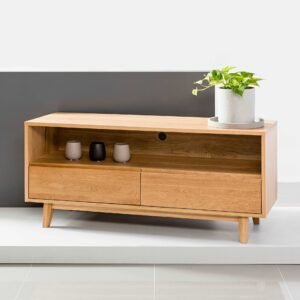 Bastian Media Unit - Solid Oak - 51" x 18"